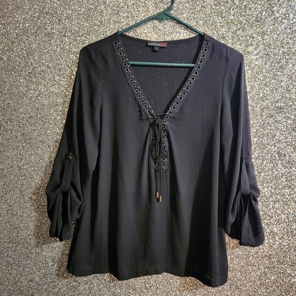 A&M clothing come rivet goth top - Picture 2 of 6